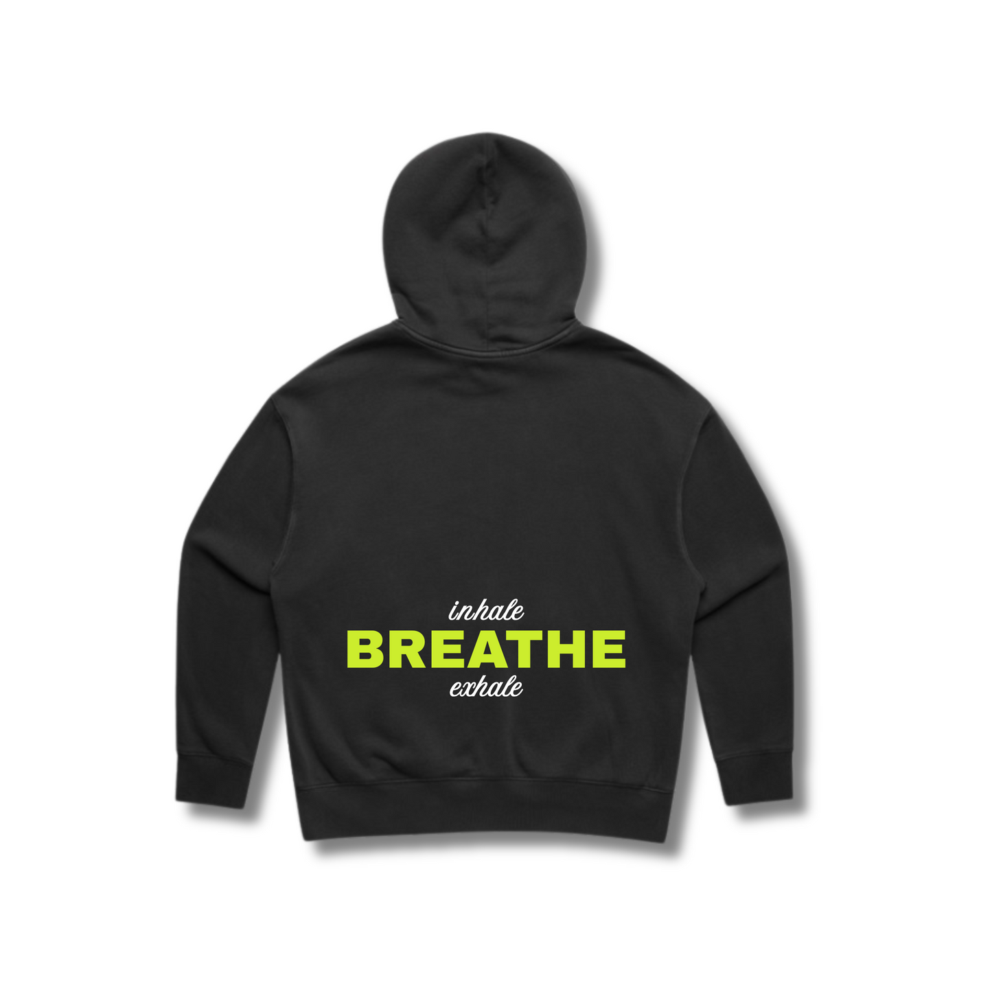 RELAXED GARMENT-DYED HOODIE (Inhale Breathe Exhale)