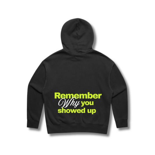 RELAXED GARMENT-DYED HOODIE (Remember Why You Showed Up)