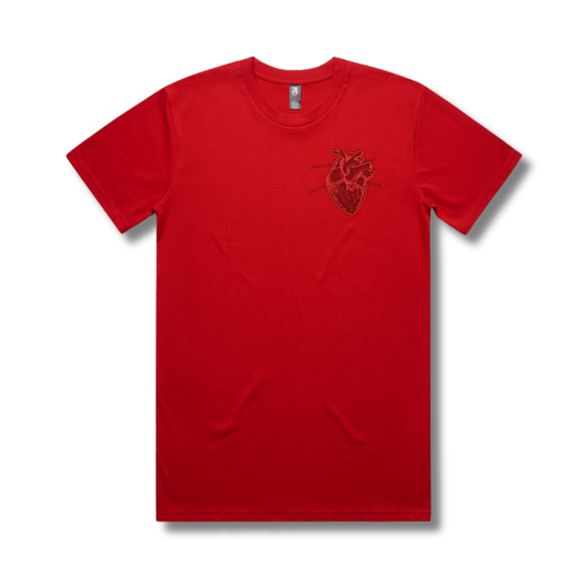 Heart Short Sleeve (Red With Red)